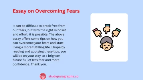 overcoming fears paragraphs