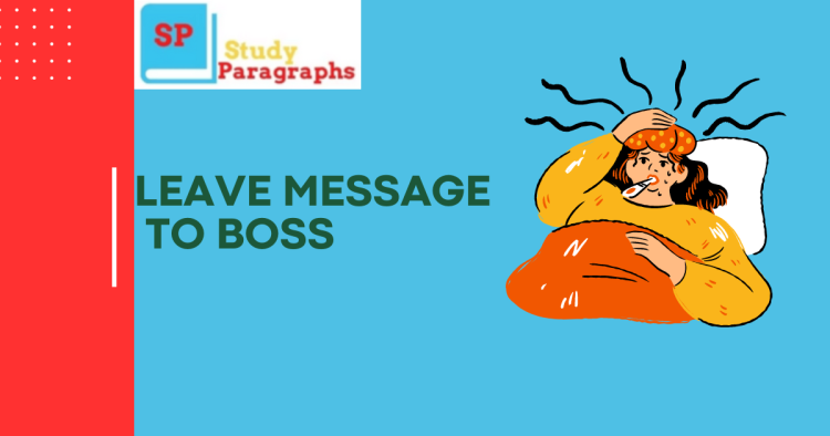 whats App sick leave message to boss