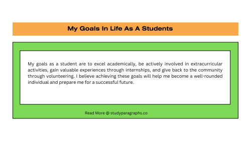 my goals in life short paragraphs essay