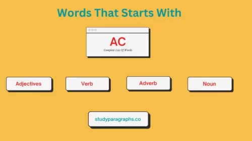 Words That Starts With "AC" | Adjectives, Verb, Adverb & Noun